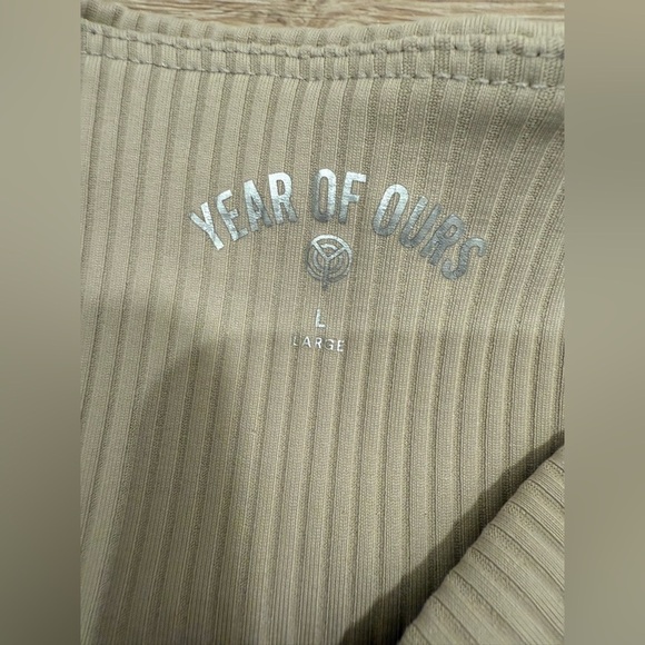 Year of Ours Veronica Ribbed Legging - Light Tan - Picture 7 of 9